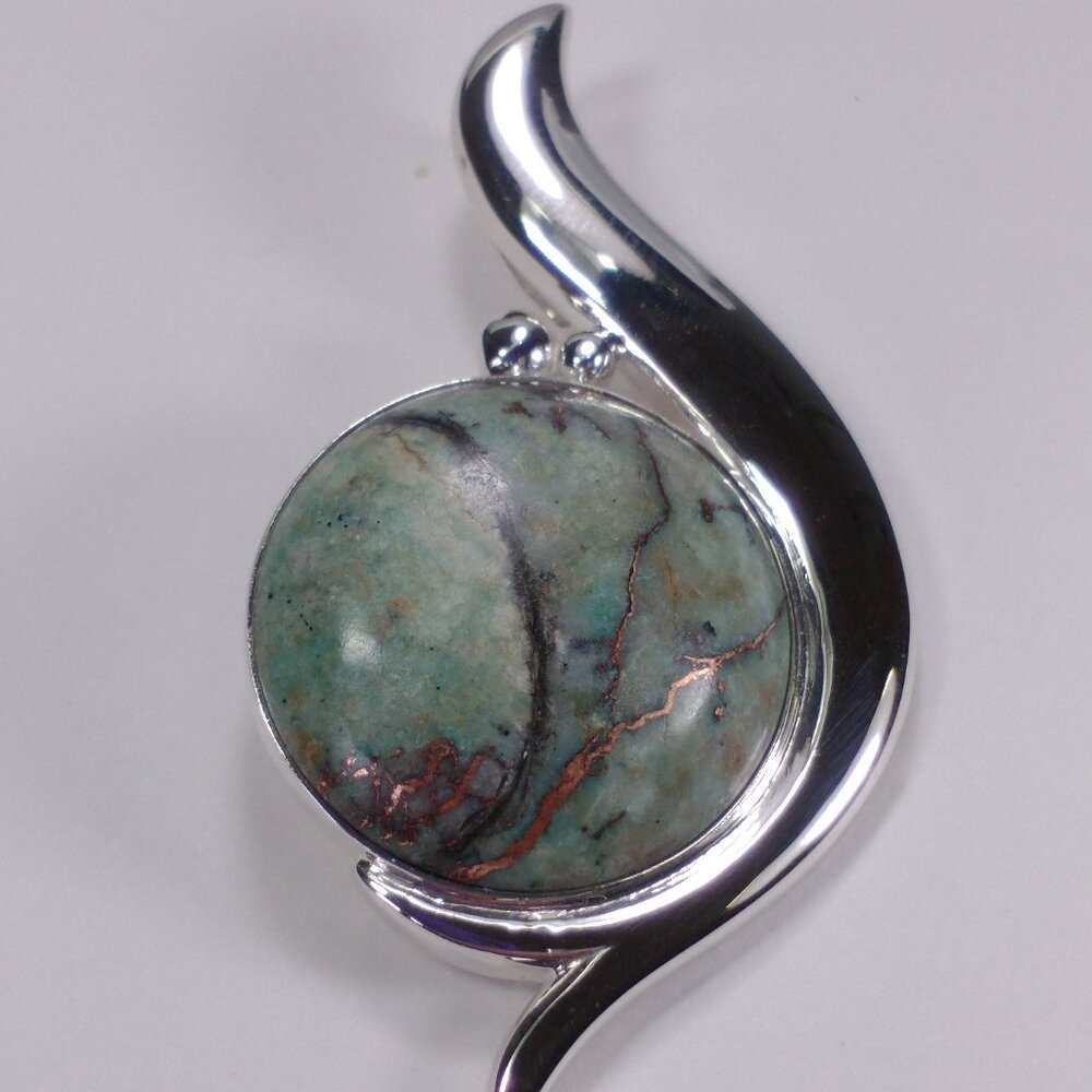 Jay King Native Copper, Cuprite, and Sterling Silver Pendant
